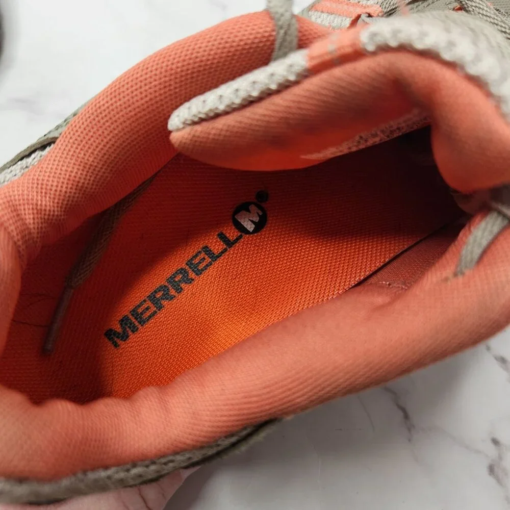 Merrell Moab 3 Hiking Shoes Tan Coral Outdoors Camping Low Top Women's 9